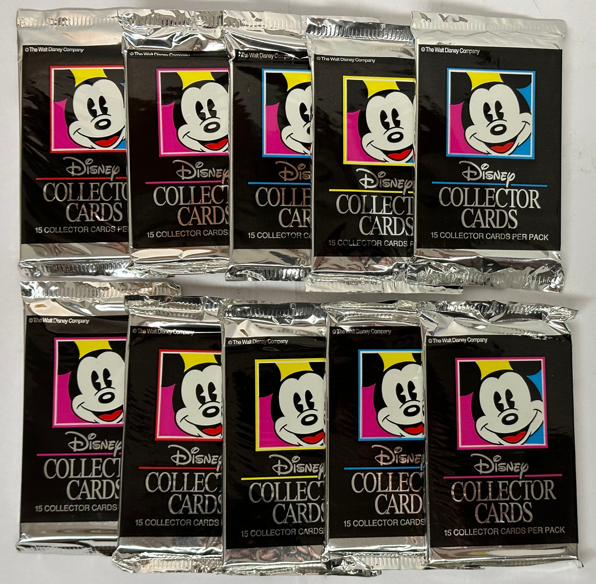 Disney Collector Cards Series 1 Vintage Card Pack Lot 10 Sealed