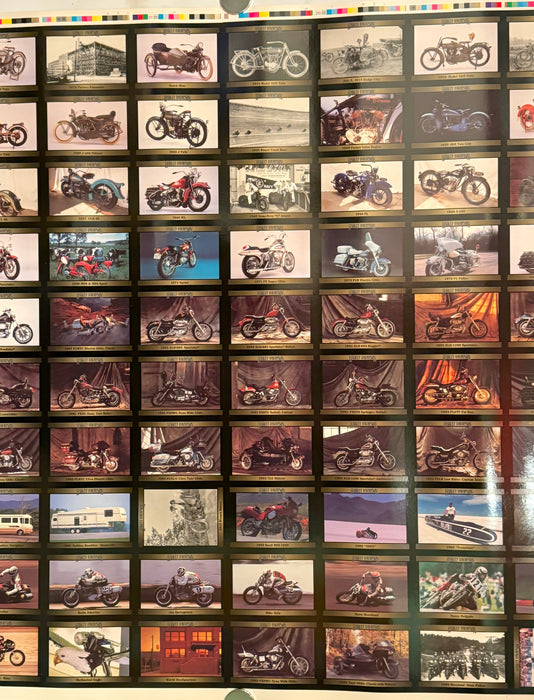 1993 Harley Davidson Series 3 Collector Card 100 Card UNCUT Sheet 26x36"   - TvMovieCards.com