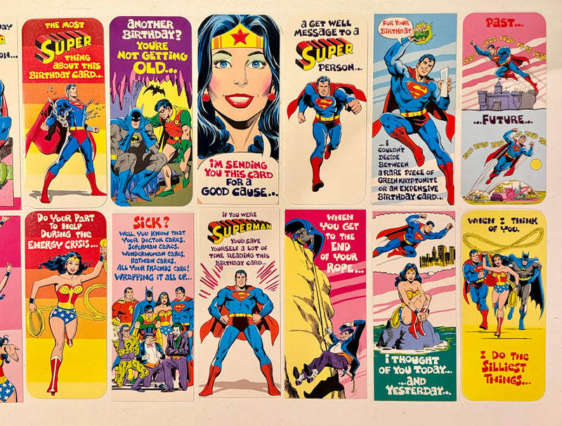1978 DC Comics Superman & Friends Complete Set of 48 Birthday/Greeting Cards - TvMovieCards.com