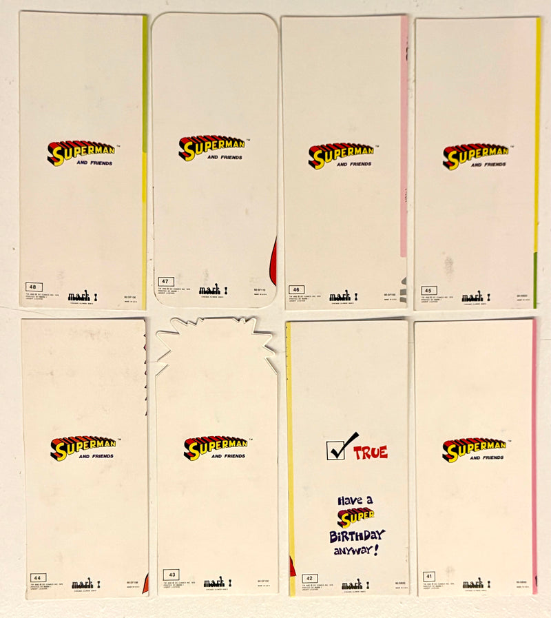 1978 DC Comics Superman & Friends Complete Set of 48 Birthday/Greeting Cards - TvMovieCards.com