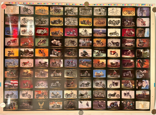 1992 Harley Davidson Series 1 Collector Card 100 Card UNCUT Sheet 26x36"   - TvMovieCards.com
