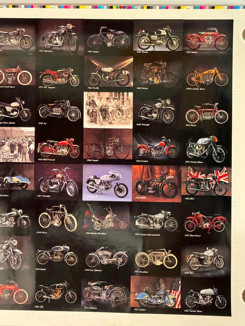 1993 Inline Classic Motorcycles Series 1 Collector Card 55 Card UNCUT Sheet 24x2 - TvMovieCards.com