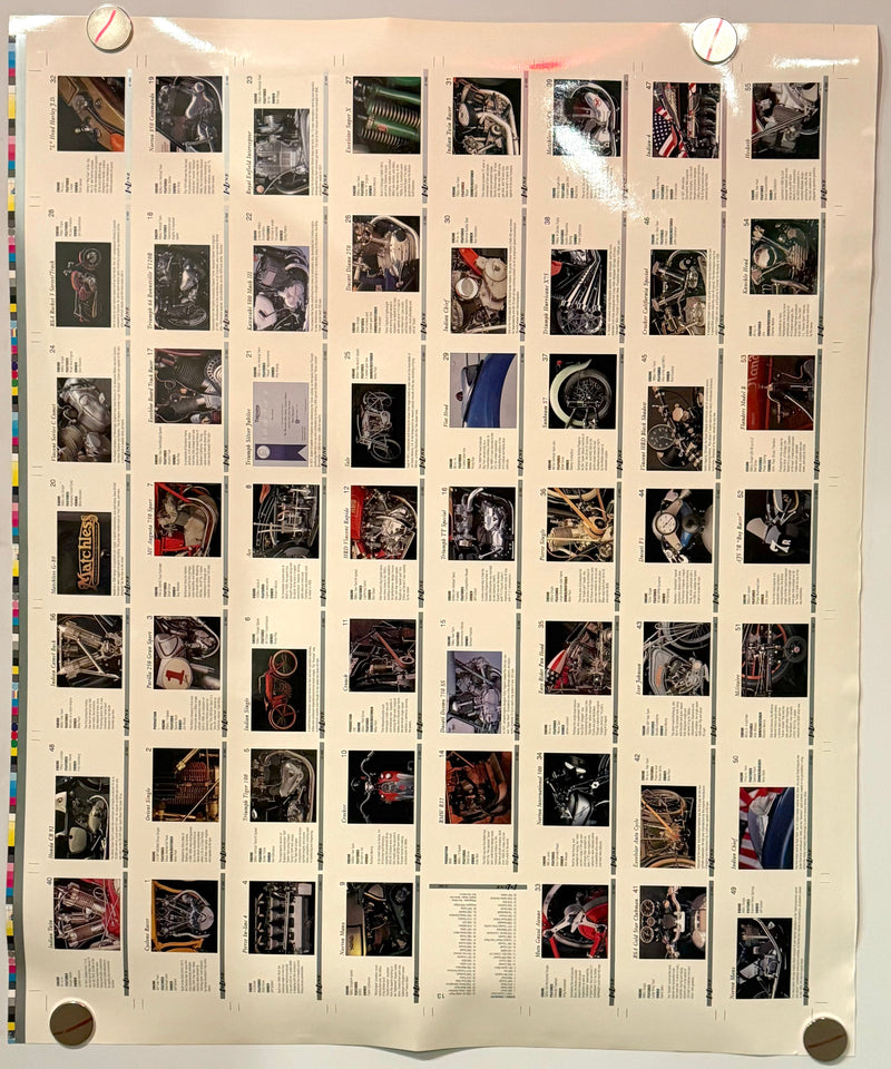 1993 Inline Classic Motorcycles Series 1 Collector Card 55 Card UNCUT Sheet 24x2 - TvMovieCards.com