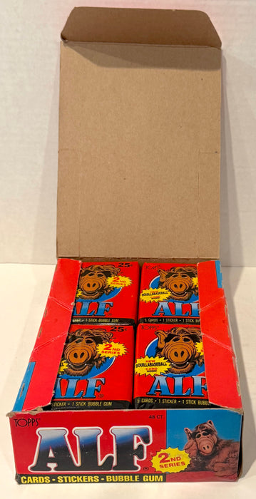 Alf Series 2 Vintage Bubble Gum Wax Trading Card Box 48 Packs Topps 1988 FULL - TvMovieCards.com