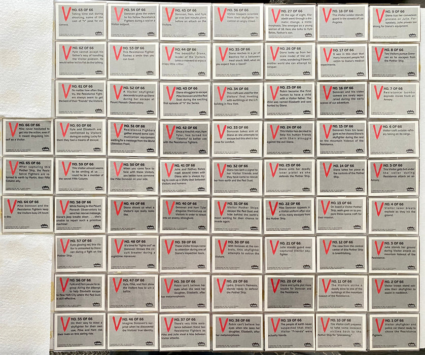 V  TV Show Trading card set 66 Cards Vistors Card  Set 1984 Fleer   - TvMovieCards.com