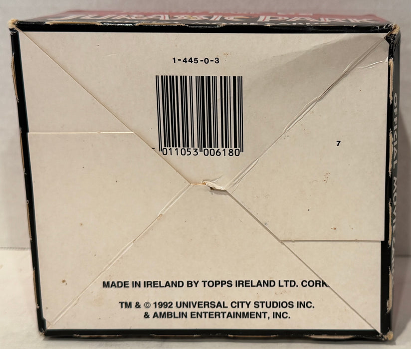 1992 Jurassic Park Movie Trading Card Box 36 Packs Topps UK Made in Ireland - TvMovieCards.com