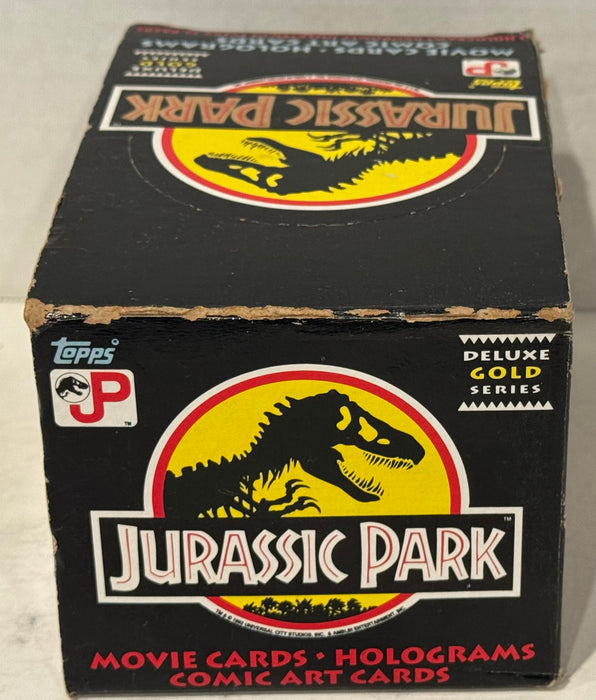 1992 Jurassic Park Movie Deluxe Gold Series Trading Card Box 36 Packs Topps - TvMovieCards.com
