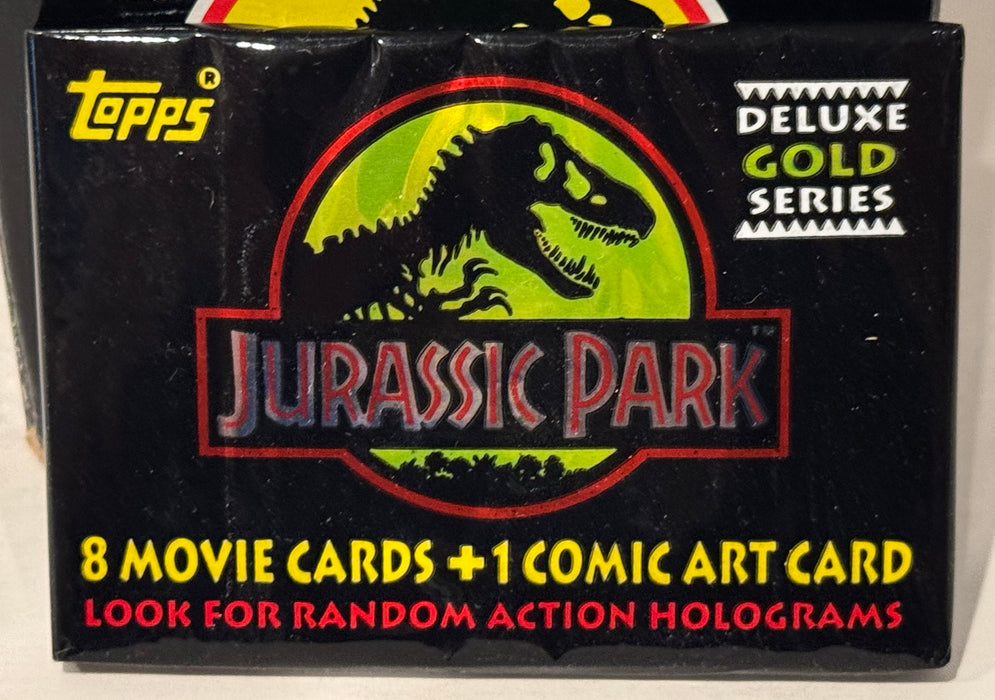 1992 Jurassic Park Movie Deluxe Gold Series Trading Card Box 36 Packs Topps - TvMovieCards.com