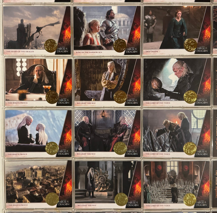 2024 House of the Dragon Season 1 Complete Gold Parallel Card Set 50/50 Cards - TvMovieCards.com