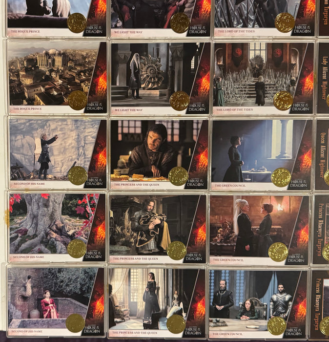 2024 House of the Dragon Season 1 Complete Gold Parallel Card Set 50/50 Cards - TvMovieCards.com