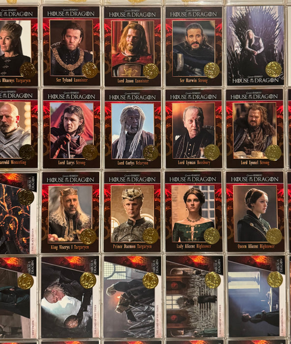 2024 House of the Dragon Season 1 Complete Gold Parallel Card Set 50/50 Cards - TvMovieCards.com