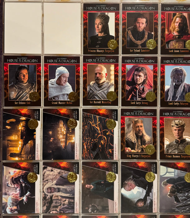 2024 House of the Dragon Season 1 Complete Gold Parallel Card Set 50/50 Cards - TvMovieCards.com