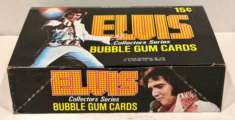 Elvis Bubble Gum Cards Boxcar Enterprises Vintage Card Box 1978 Full 36CT - TvMovieCards.com