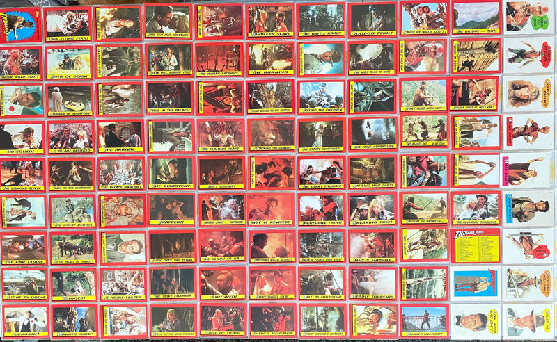 1984 Indiana Jones Temple of Doom Complete Trading 88 Base Card Set 11 Stickers   - TvMovieCards.com