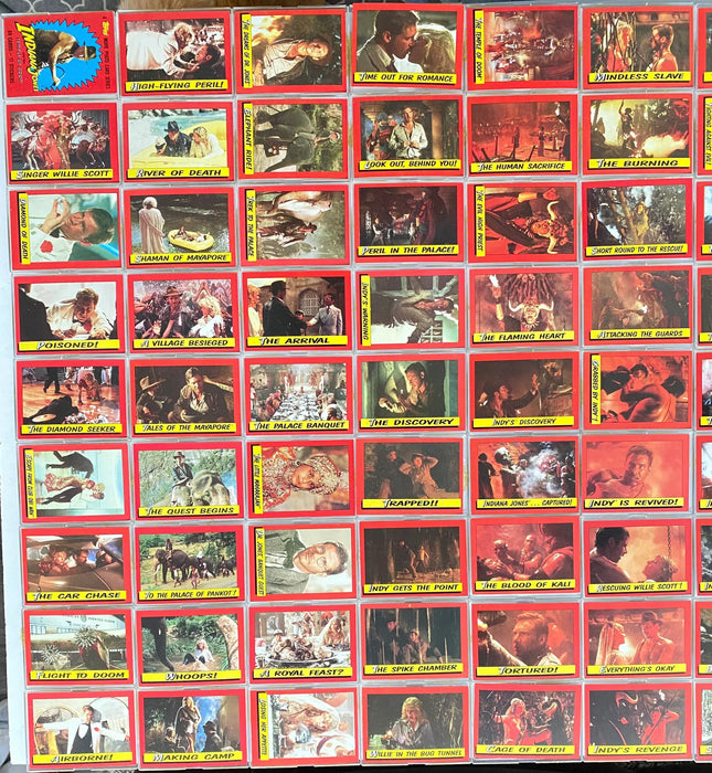 1984 Indiana Jones Temple of Doom Complete Trading 88 Base Card Set 11 Stickers   - TvMovieCards.com