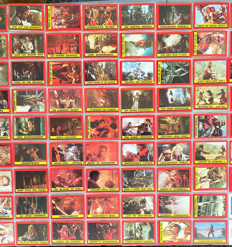 1984 Indiana Jones Temple of Doom Complete Trading 88 Base Card Set 11 Stickers   - TvMovieCards.com