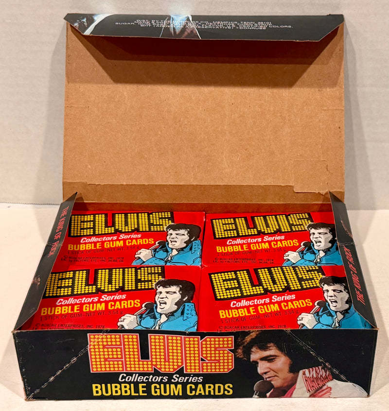 Elvis Bubble Gum Cards Boxcar Enterprises Vintage Card Box 1978 Full 36CT - TvMovieCards.com