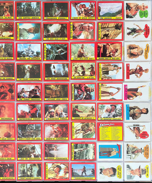 1984 Indiana Jones Temple of Doom Complete Trading 88 Base Card Set 11 Stickers   - TvMovieCards.com