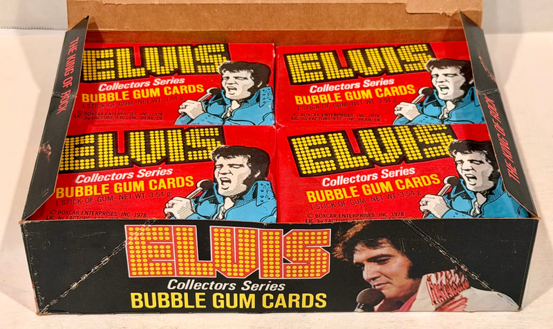 Elvis Bubble Gum Cards Boxcar Enterprises Vintage Card Box 1978 Full 36CT - TvMovieCards.com