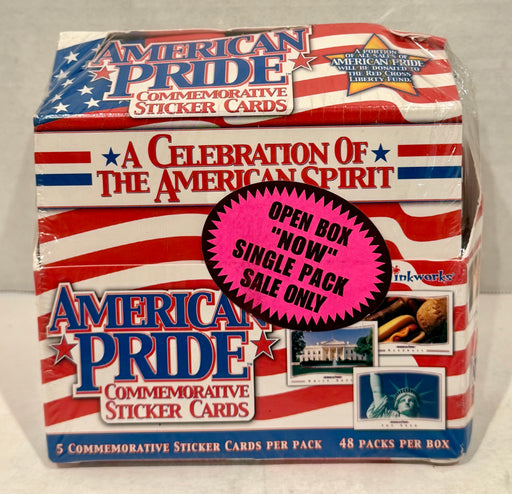 American Pride Sticker Trading Card Retail Box 48 Packs 2001 - TvMovieCards.com