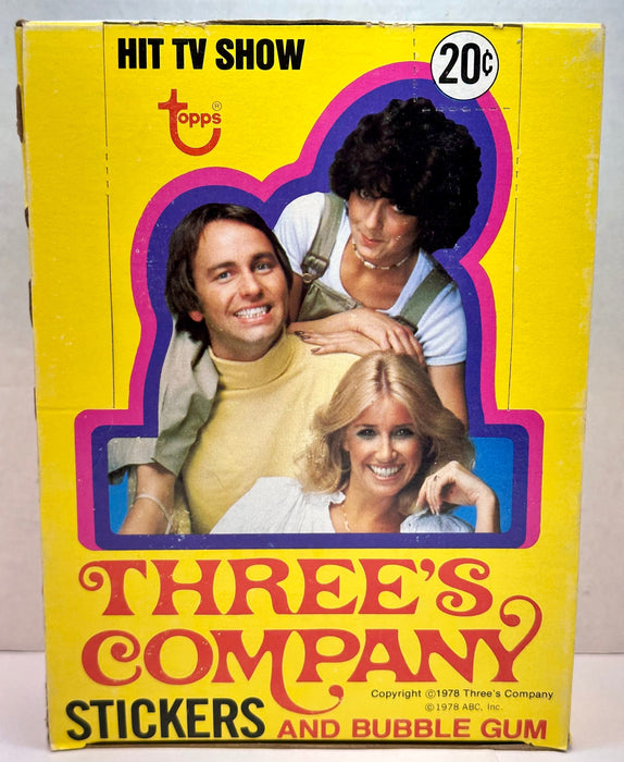 1978 Topps Three's Company Vintage FULL 36 Pack Sticker Trading Card Box   - TvMovieCards.com