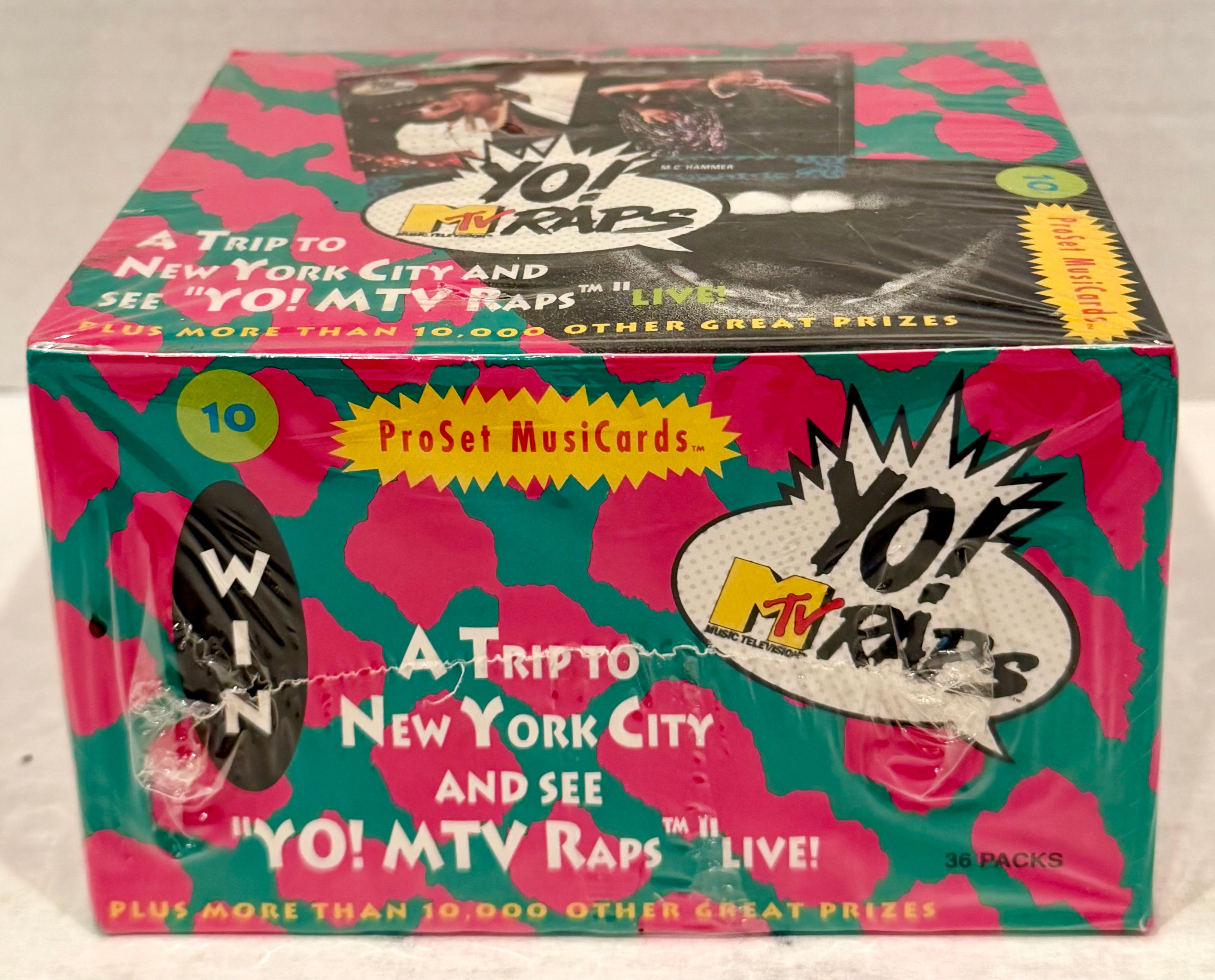 Yo! MTV Raps Series 1 Music Trading Card Box 36 Packs ProSet 1991