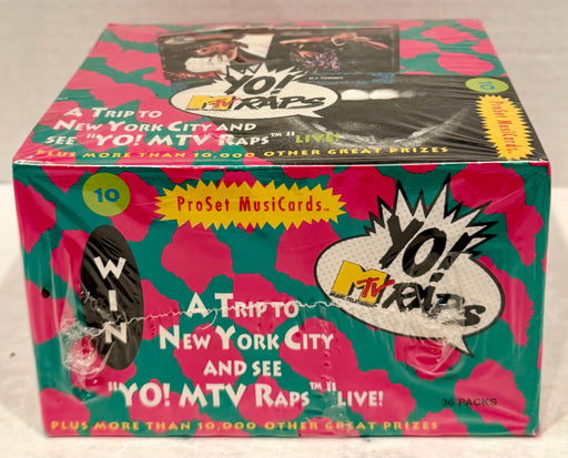 Yo! MTV Raps Series 1 Music Trading Card Box 36 Packs ProSet 1991 - TvMovieCards.com