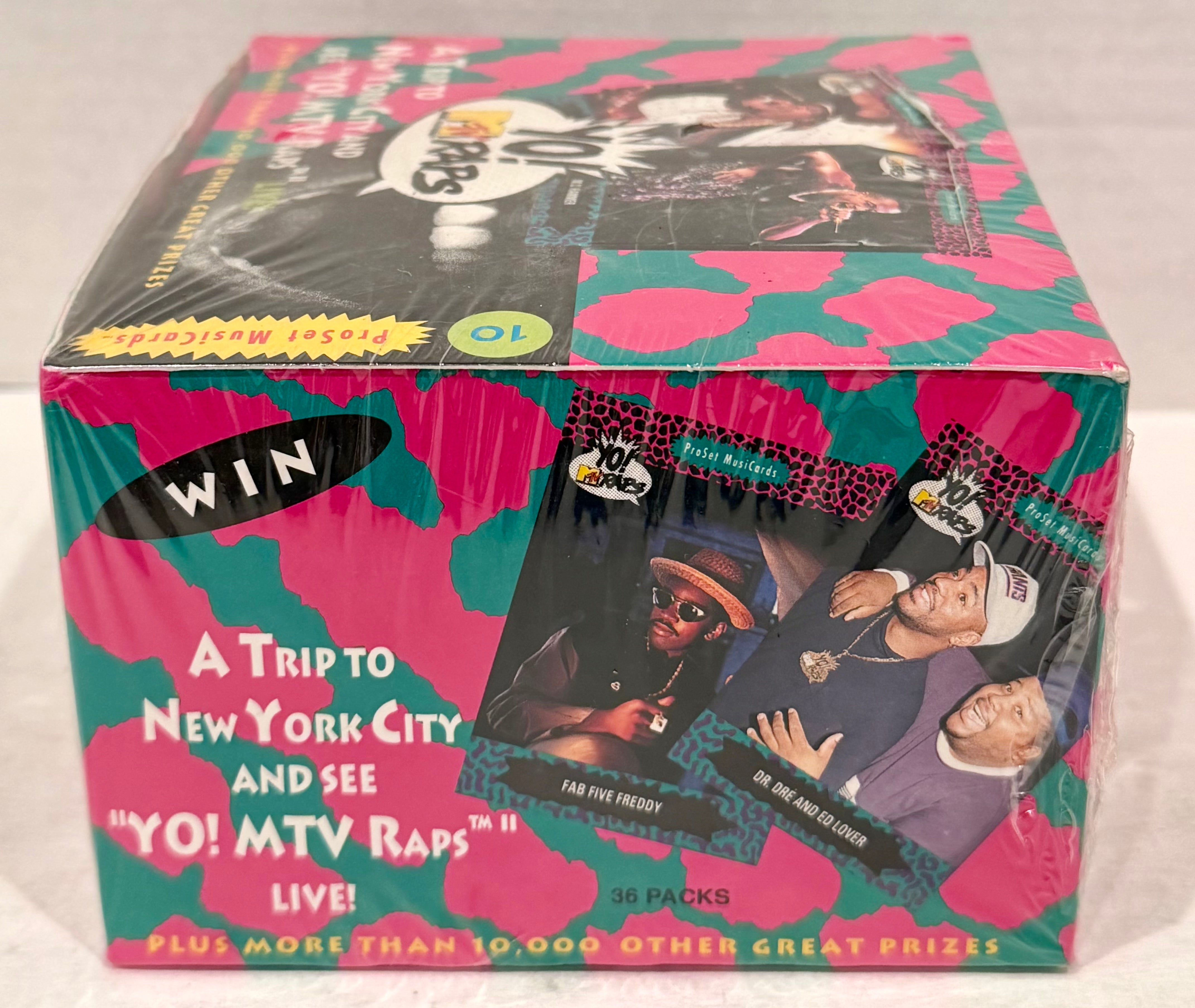 Yo! MTV Raps Series 1 Music Trading Card Box 36 Packs ProSet 1991