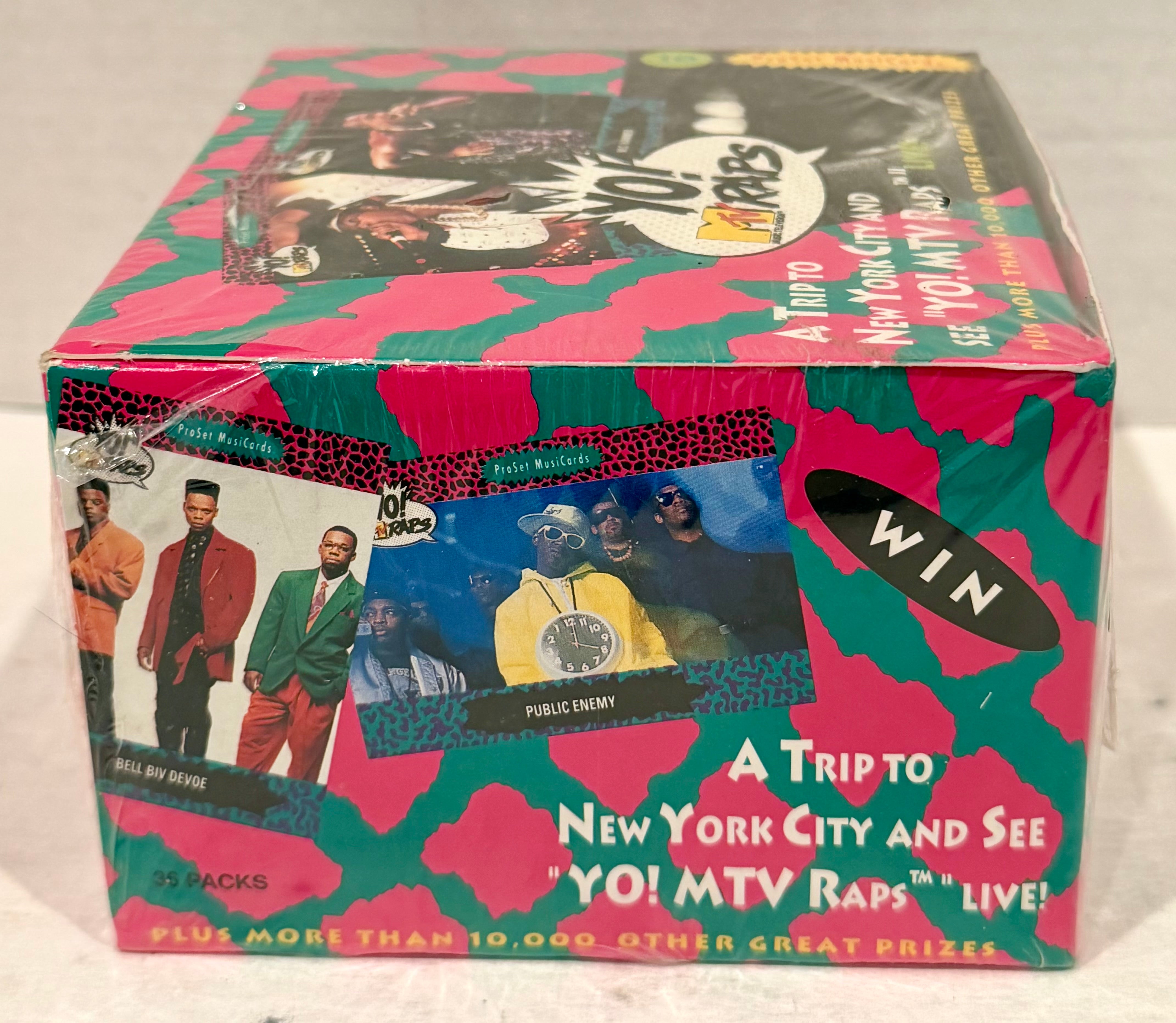Yo! MTV Raps Series 1 Music Trading Card Box 36 Packs ProSet 1991