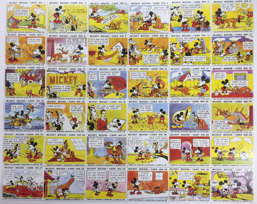 1930's Reprint Mickey Mouse 96 Picture Card Set Disney   - TvMovieCards.com