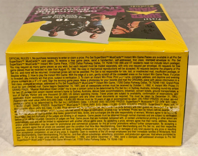 Super Stars MusiCards Music Series I Trading Card Box 36 Packs ProSet 1991 - TvMovieCards.com