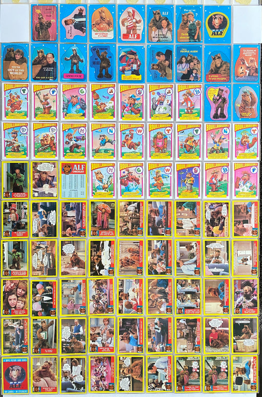 1987 Alf Series 1 Complete Trading Base Card Set 69 Cards + 18 Stickers   - TvMovieCards.com