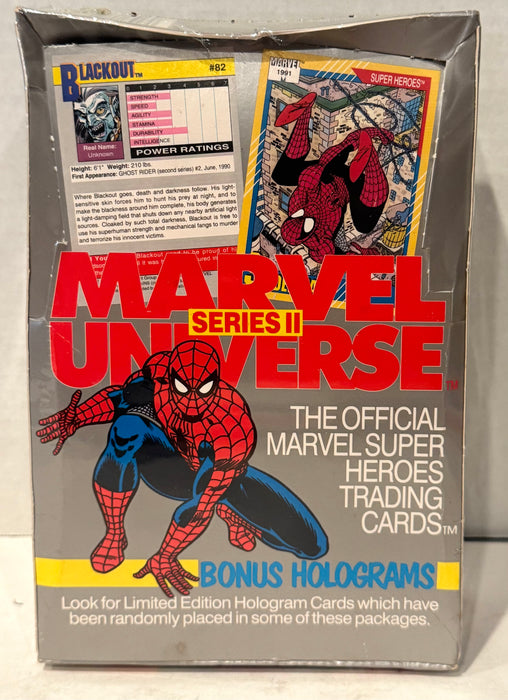 Marvel Universe Series II 2 Trading Card Box 36 Packs Impel 1991 with Holograms