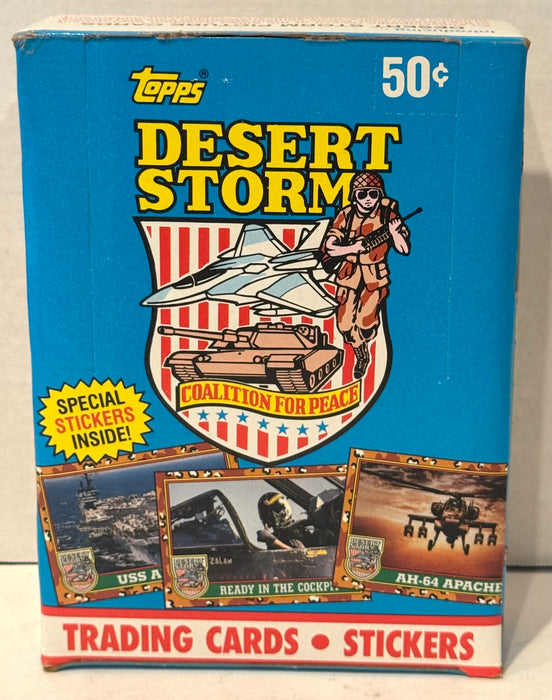 1991 Desert Storm 1st Series 1st Printing Trading Card Box 36 Packs Topps