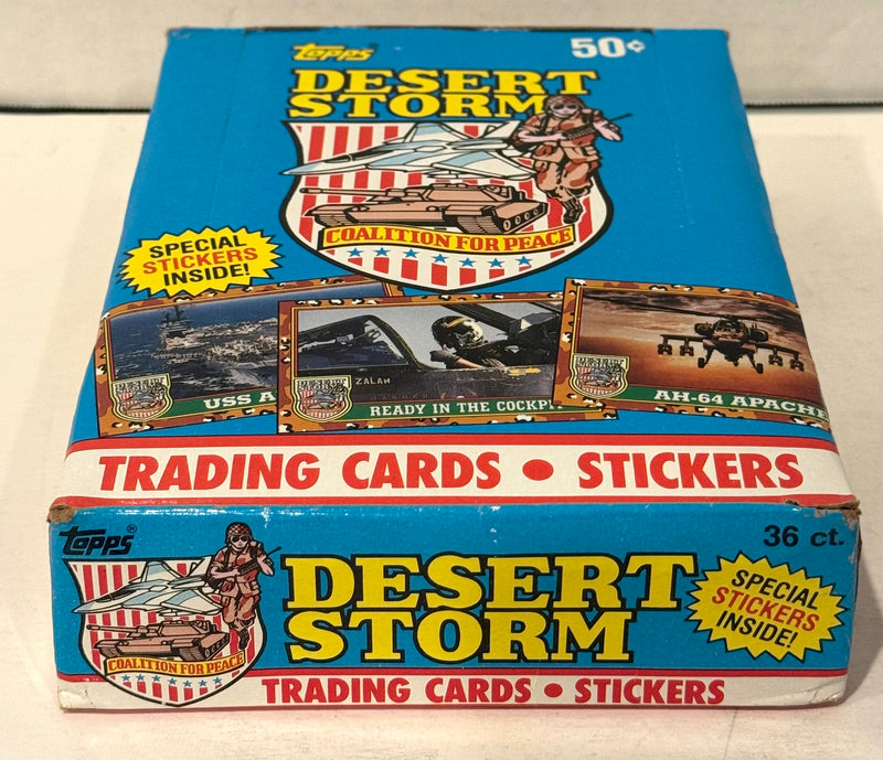 1991 Desert Storm 1st Series 1st Printing Trading Card Box 36 Packs Topps - TvMovieCards.com