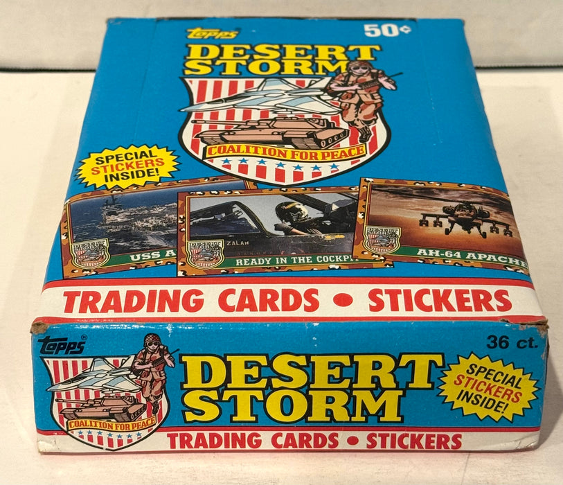 1991 Desert Storm 1st Series 1st Printing Trading Card Box 36 Packs Topps