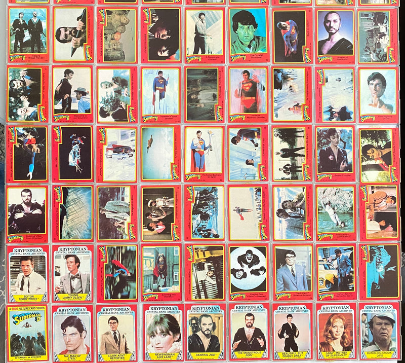 Superman II 1981 Vintage Trading Card Set 88 Cards Topps No Stickers   - TvMovieCards.com