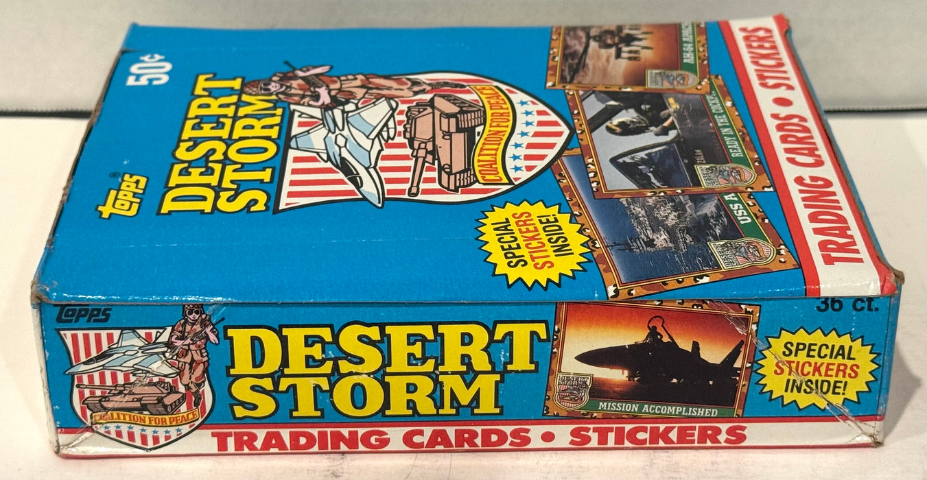 1991 Desert Storm 1st Series 1st Printing Trading Card Box 36 Packs Topps