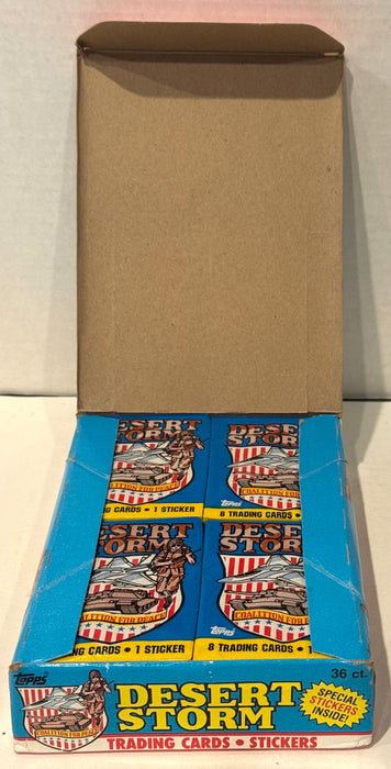 1991 Desert Storm 1st Series 1st Printing Trading Card Box 36 Packs Topps
