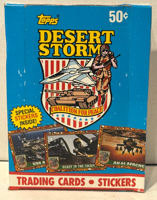 1991 Desert Storm 1st Series Trading Card Box 36 Packs Topps