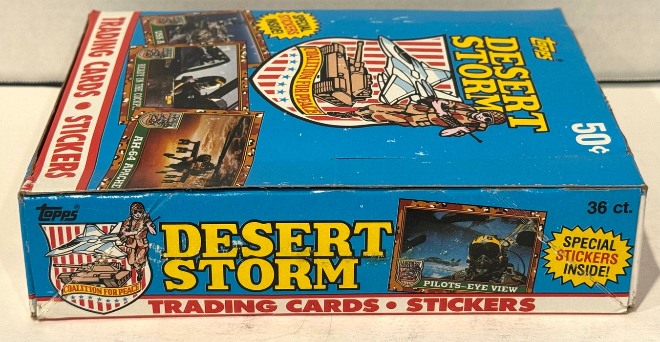 1991 Desert Storm 1st Series Trading Card Box 36 Packs Topps