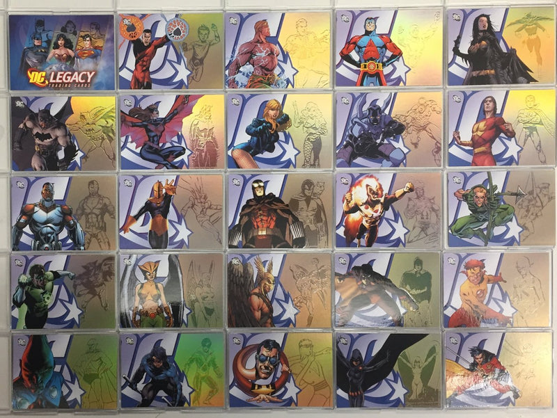 DC Legacy Gold Parallel 50 Card Set DC Comics Batman Superman Flash Joker   - TvMovieCards.com