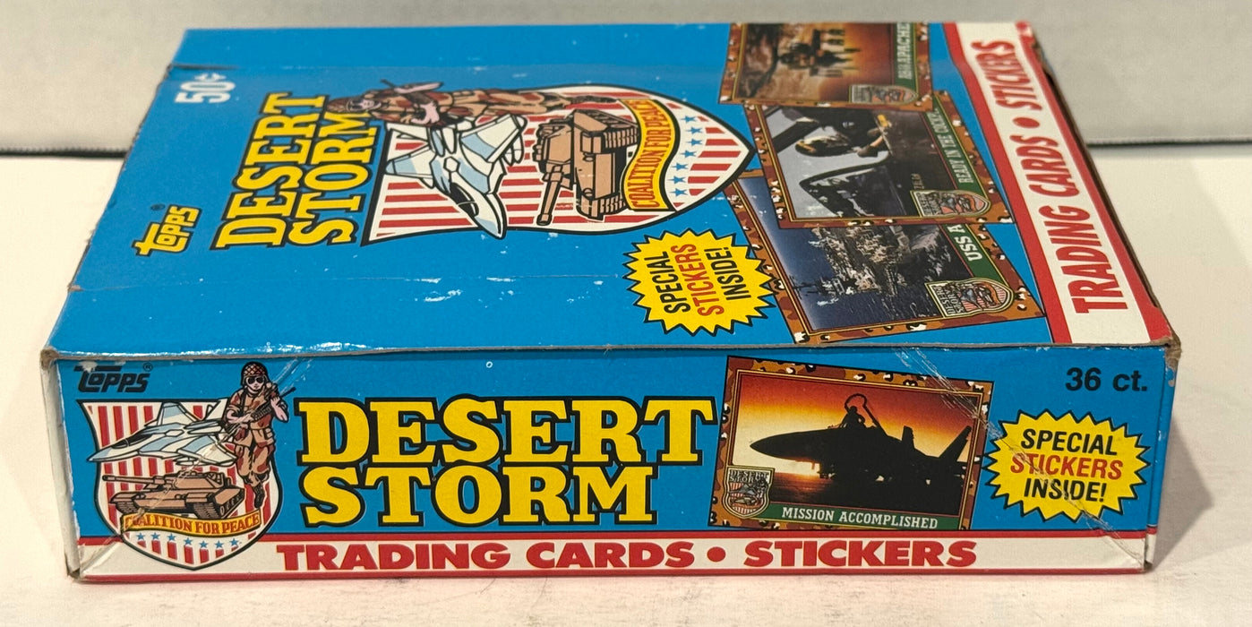 1991 Desert Storm 1st Series Trading Card Box 36 Packs Topps