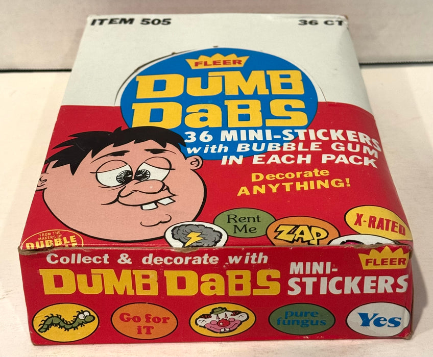 1977 Fleer Dumb Dabs Stickers Vintage FULL 36 Pack Trading Card Box