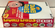 1977 Fleer Dumb Dabs Stickers Vintage FULL 36 Pack Trading Card Box - TvMovieCards.com