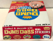1977 Fleer Dumb Dabs Stickers Vintage FULL 36 Pack Trading Card Box - TvMovieCards.com