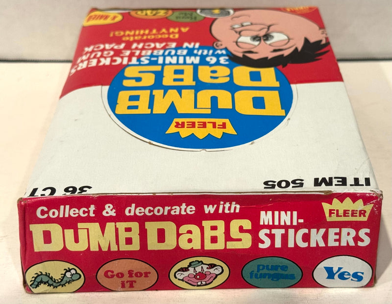 1977 Fleer Dumb Dabs Stickers Vintage FULL 36 Pack Trading Card Box - TvMovieCards.com