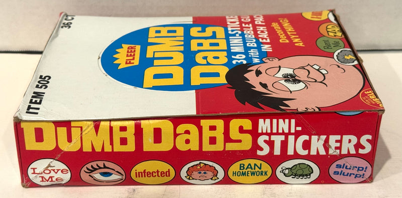 1977 Fleer Dumb Dabs Stickers Vintage FULL 36 Pack Trading Card Box - TvMovieCards.com