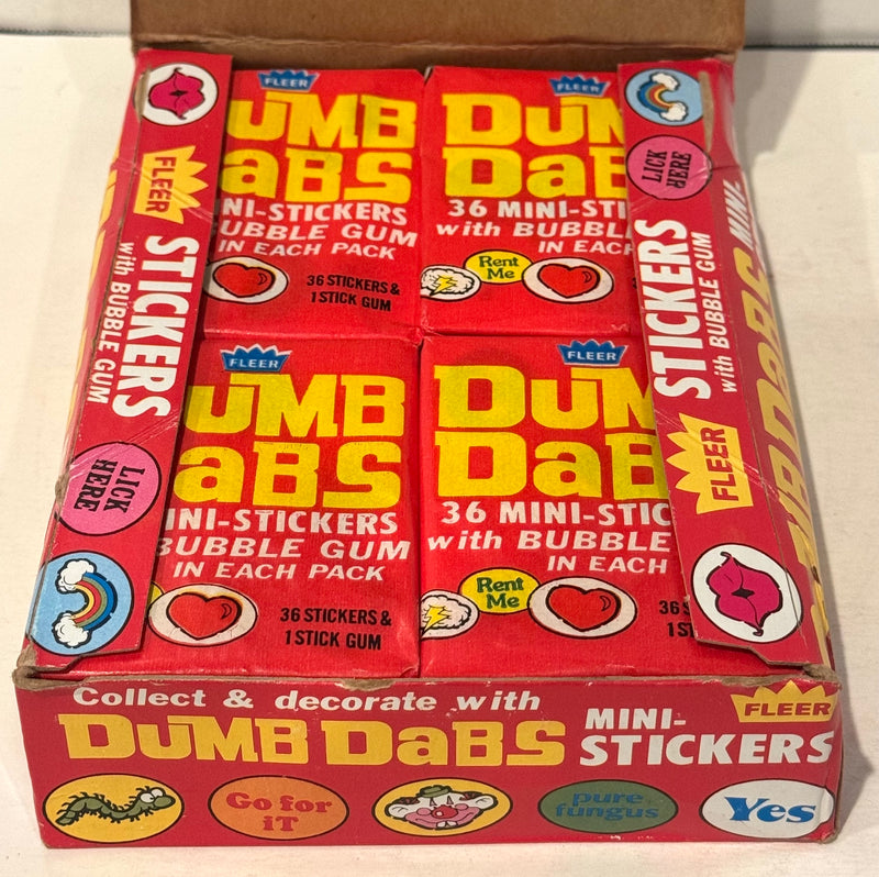 1977 Fleer Dumb Dabs Stickers Vintage FULL 36 Pack Trading Card Box - TvMovieCards.com