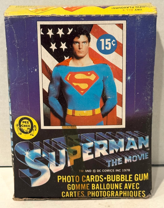 1978 Superman The Movie Vintage FULL 36 Pack Trading Card Box O Pee Chee